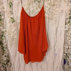 Forever 21 Flowing Orange Mini/Tunic One Arm